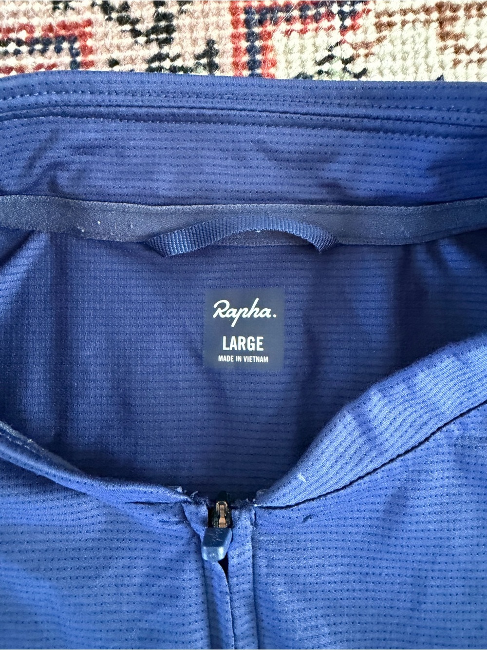 Rapha Navy Blue Cycling Jersey with Front Zip - Picture 2 of 5